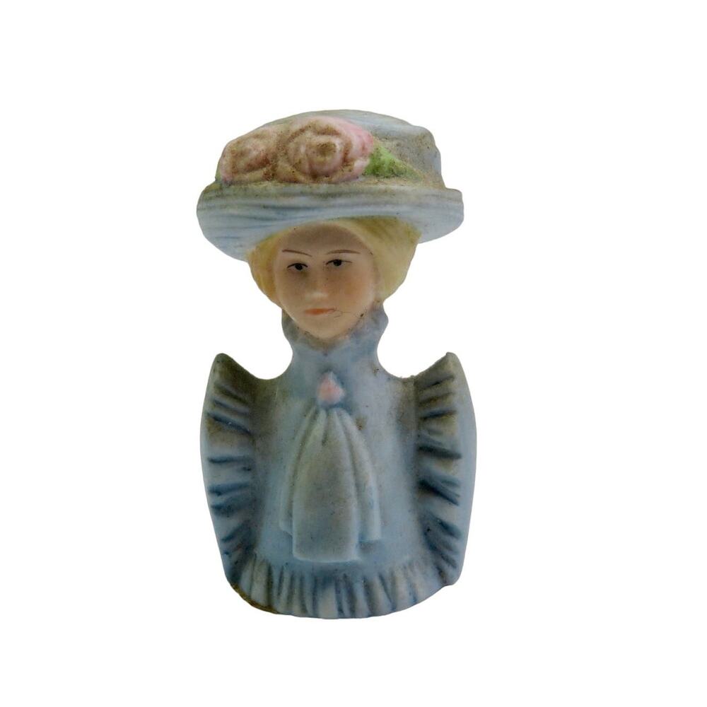 1982 Avon Victorian Woman Porcelain Bust Mini Figure Coquette Vintage Decor